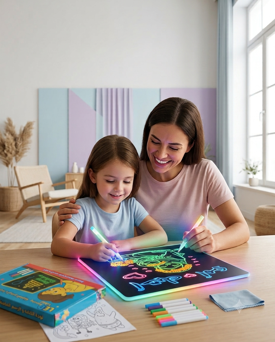 30*20 cm لوحة الرسم والكتابة المضيئة للأطفال