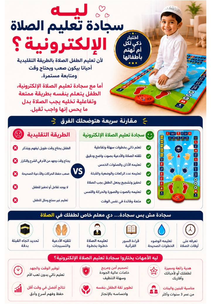 سجادة الصلاة الإلكترونية التفاعلية للأطفال